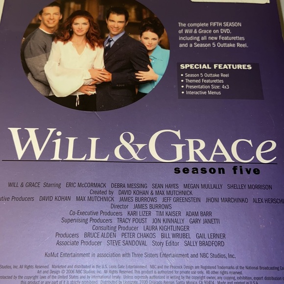 NBC Studios Will & Grace Season Five On DVD - Picture 3 of 4